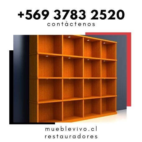 Restauración de Vitrinas y Librerías en Las Condes